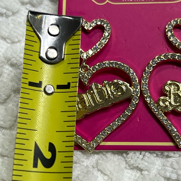 Earrings Barbie The Movie/Film Diamante Sparkling Heart Drop bundle fordiscount - Picture 3 of 4